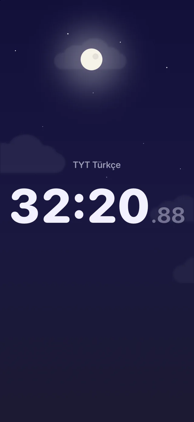 Gece gökyüzü önünde akan kronometre